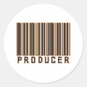 Producer Barcode Classic Round Sticker