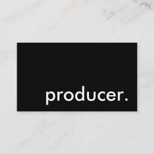 producer. business card templates