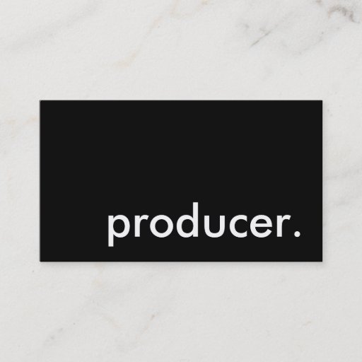 Customizable producer. business card templates