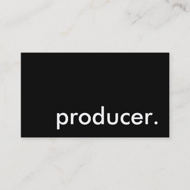 producer. business card (Front)