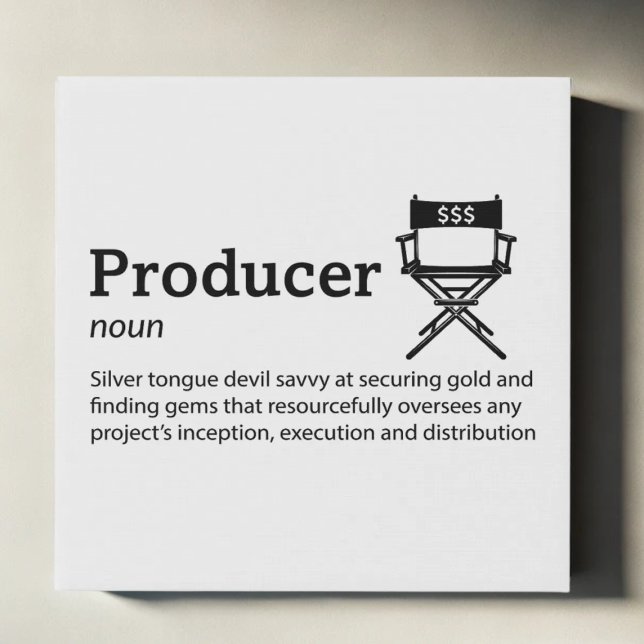 Producer Definition - Set Life Decor 10" x 10" Faux Canvas Print (Creator Uploaded)