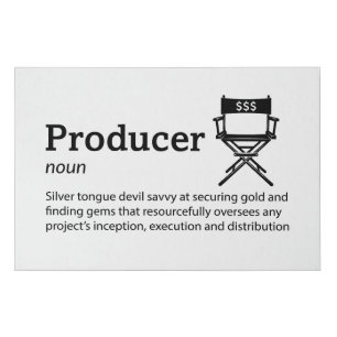 Producer Definition - Set Life Decor 36" x 24" Faux Canvas Print