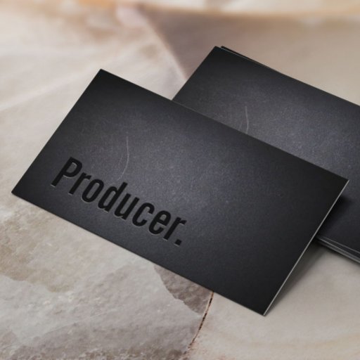 Customizable Professional Black Out Producer Business Card