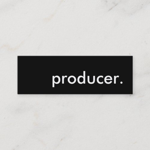 producer. business cards