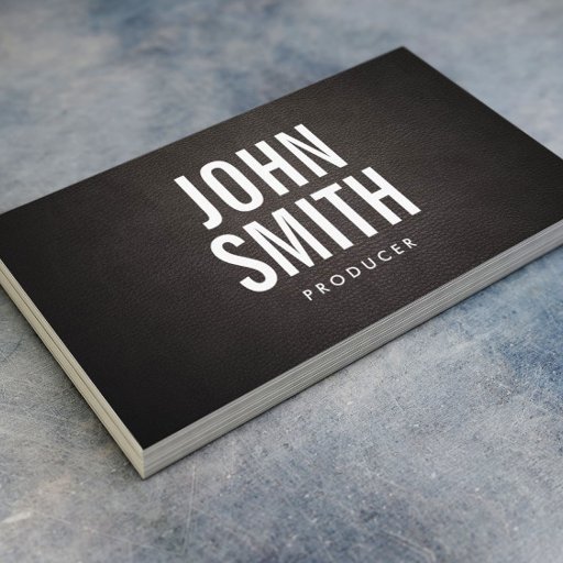 Customizable Simple Bold Text Producer Business Card