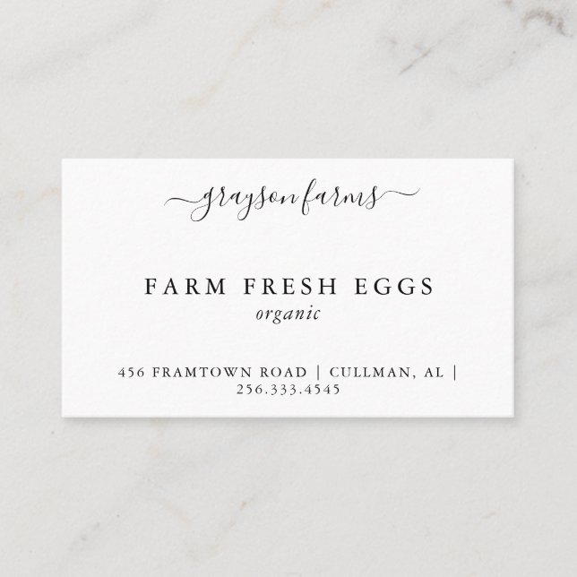 Product Business Card (Front)