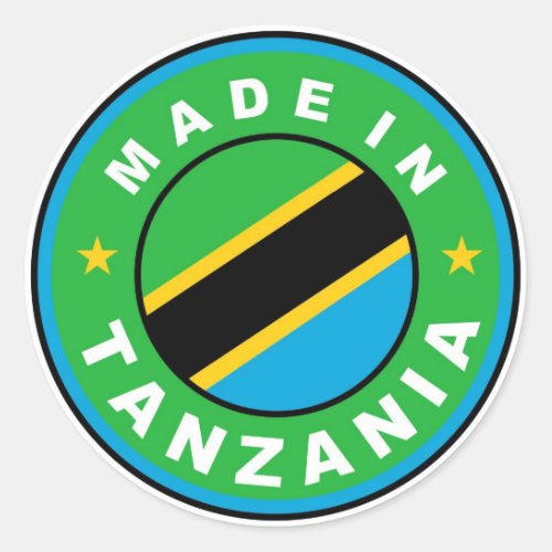 product country flag label made in tanzania