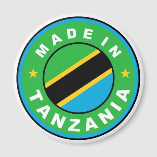 product country flag label made in tanzania magnet