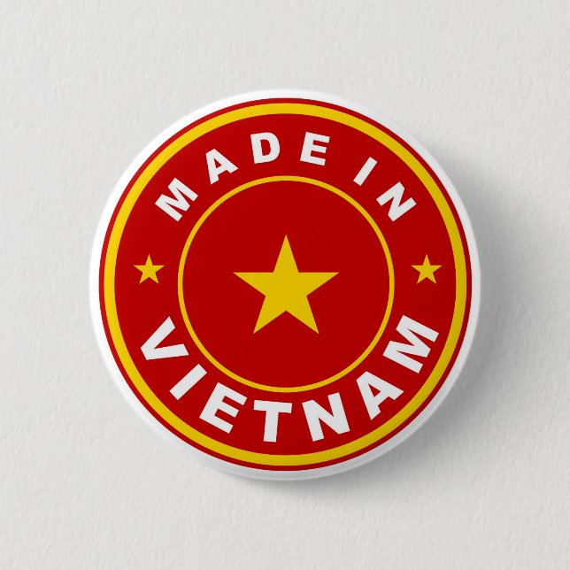product country flag label made in vietnam button (Front)