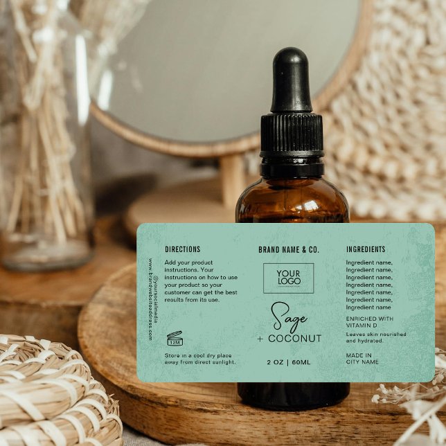  Product Customizable Sage Green Rustic Label (Creator Uploaded)