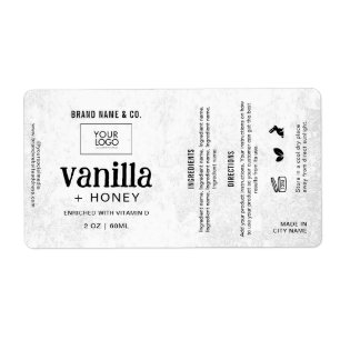 Product Customizable White Rustic Label