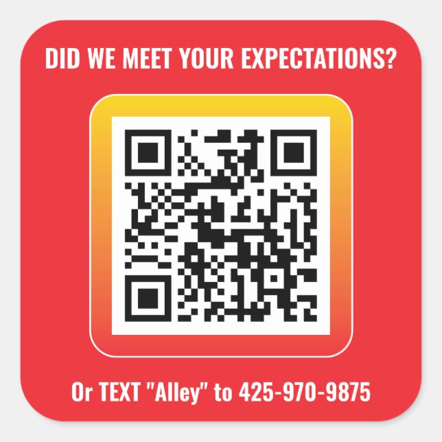 Product Genius Square Sticker - Keene Red (Front)