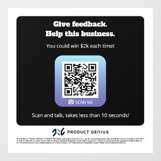 Product Genius window cling square - 101524 versio