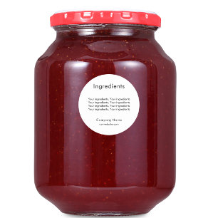 Product ingredient listing white business label