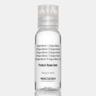 Product ingredients add product name title weight hand sanitizer