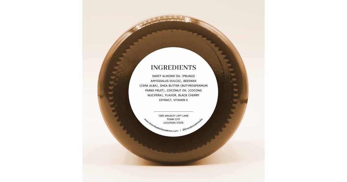 Product Ingredients Classic Round Sticker | Zazzle
