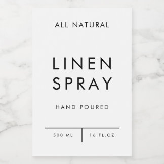 product label organization storage - LINEN SPRAY