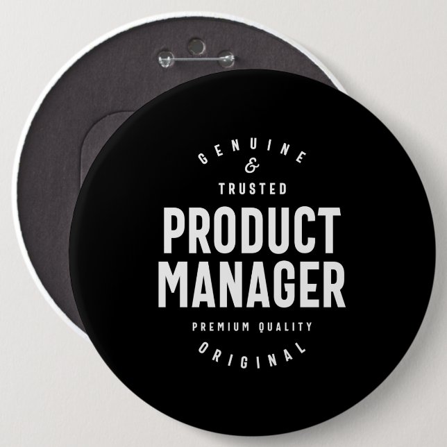Product Manager Job Title Gift Button (Front & Back)