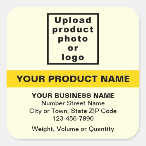 Product Minimal Texts With Highlight on Yellow Square Sticker