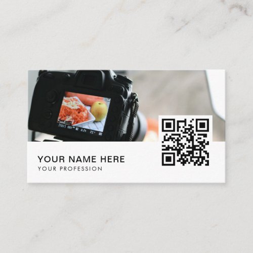 product photographer QR Code  Business Card