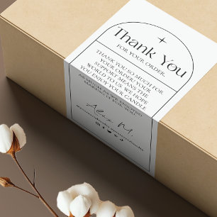 Product Thank You Packaging Box Label