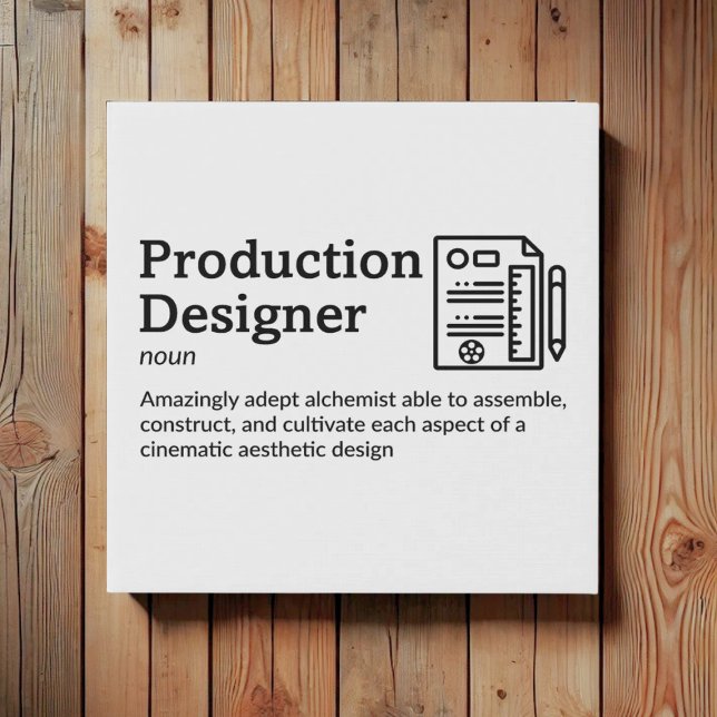 Production Designer Definition 10" x 10"  Faux Canvas Print (Creator Uploaded)