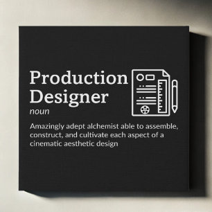 Production Designer Definition - Film 10" x 10" Faux Canvas Print