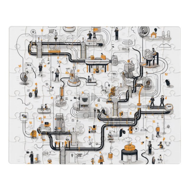 Production Line Puzzler: Industrial Engineering In Jigsaw Puzzle (Puzzle Horizontal)