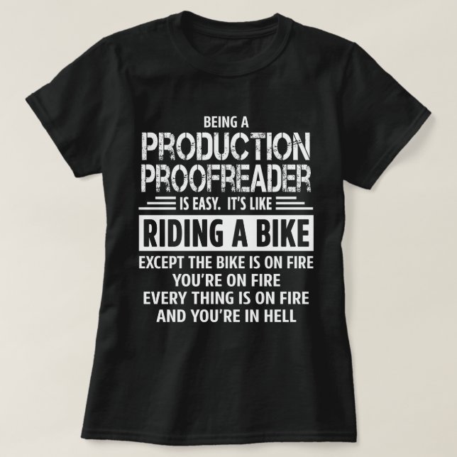 Production Proofreader T-Shirt (Design Front)