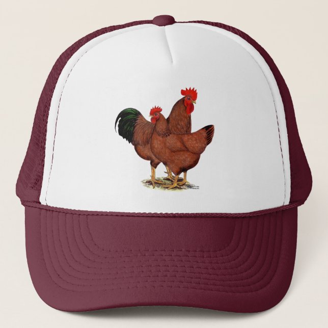 Production Red Chickens Trucker Hat (Front)