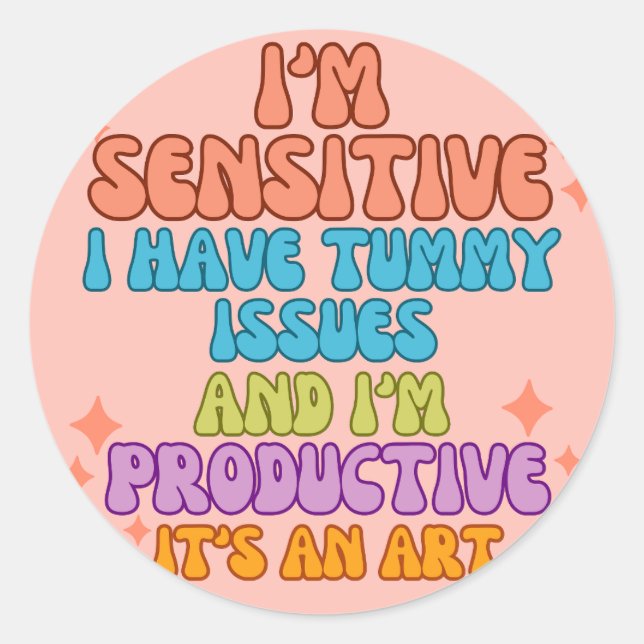 Productive Queen Classic Round Sticker (Front)