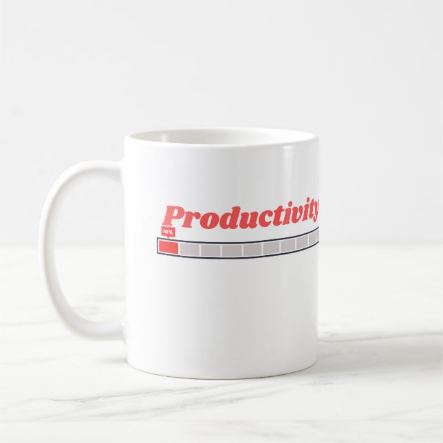 Productivity Loading Funny Work Humor Design Coffee Mug (Left)