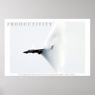 PRODUCTIVITY Motivational Airplane Andretti Poster