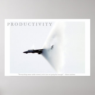 PRODUCTIVITY Motivational Airplane Andretti Poster