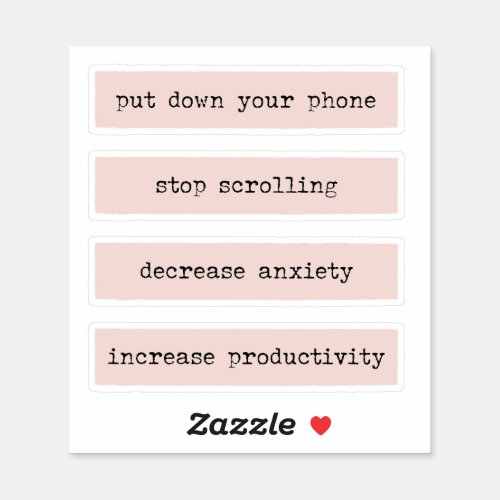 Productivity quotes pink aesthetic sticker