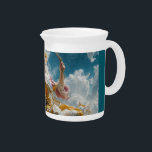 Productos para la cocina  Tazas, jarras y botella Beverage Pitcher<br><div class="desc">A harlequin rides her bicycle with wheels of different heights, holding balloons that float like light dreams, while a little panda beside her tosses playing cards into the air like sparks of magic. The scene defies the logic of balance, yet it holds steady through trust in the movement and the...</div>