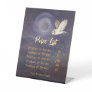 Products and Services Price List Moon and Owl Pedestal Sign