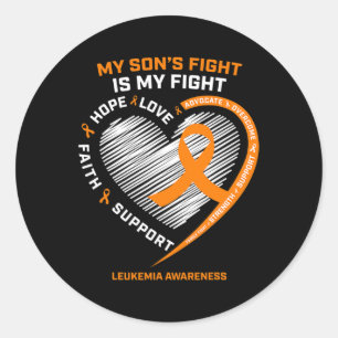Products Gift Dad Mom Leukemia Awareness Son Leuk Classic Round Sticker