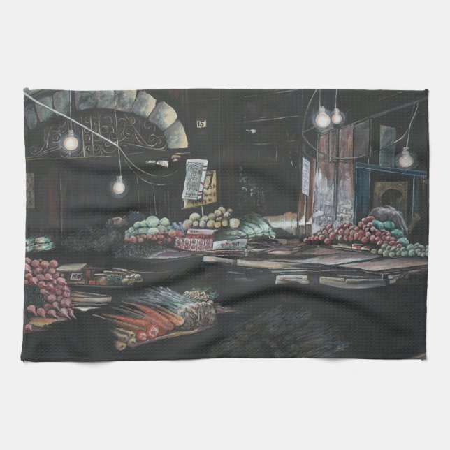 Products of a Struggled Harvest, Jerusalem Kitchen Towel (Horizontal)
