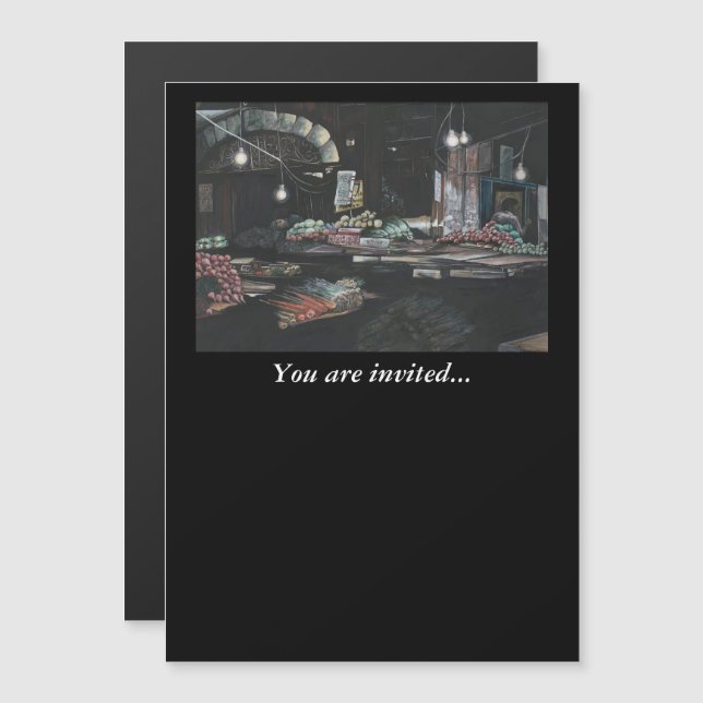 Products of a Struggled Harvest, Jerusalem Magnetic Invitation (Front/Back)