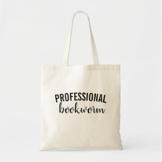 Profesional Bookworm Canvas Bag | Librarian Gift