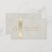 Profesional elegant modern gentle floral monogram business card (Front/Back)