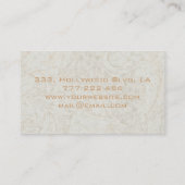 Profesional elegant modern gentle floral monogram business card (Back)