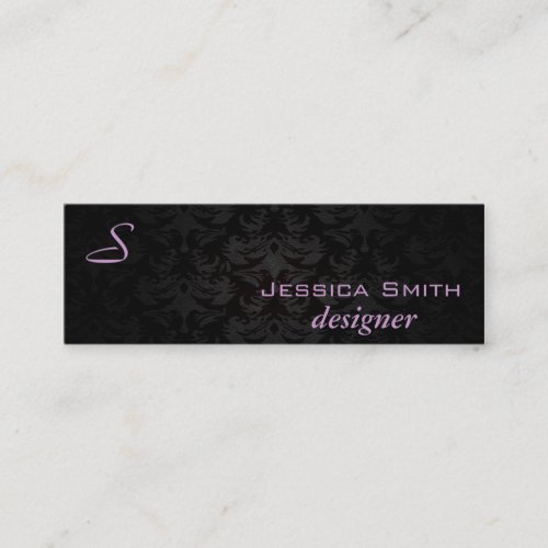 Profesional elegant modern monogram damask black business card templates