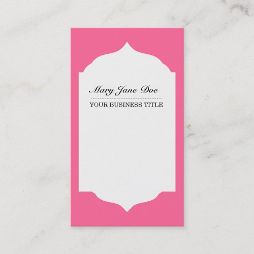 Professesional Plain &amp; Simple  Pink Business Card