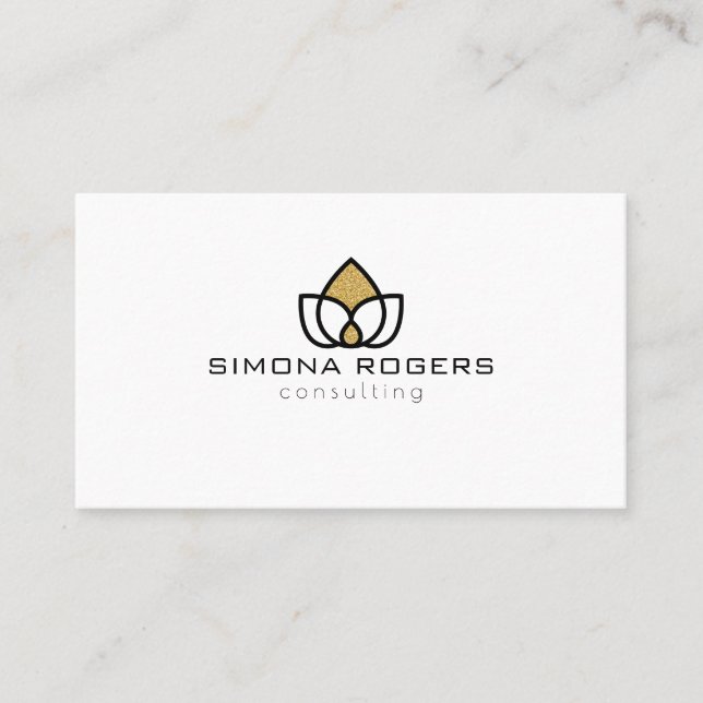 Profesional Simple Geometric Logo Business Card (Front)