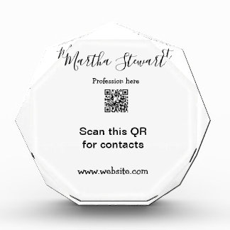 Profession add QR code details website company bus Acrylic Award
