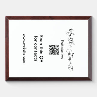 Profession add QR code details website company bus Award Plaque