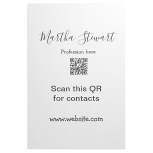 Profession add QR code details website company bus Gallery Wrap