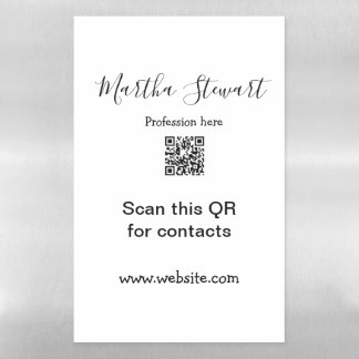 Profession add QR code details website company bus Magnetic Dry Erase Sheet